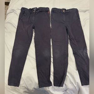 Joules Boys Navy Blue Slim Leg Dress Pants Size 7/8 Lot of 2